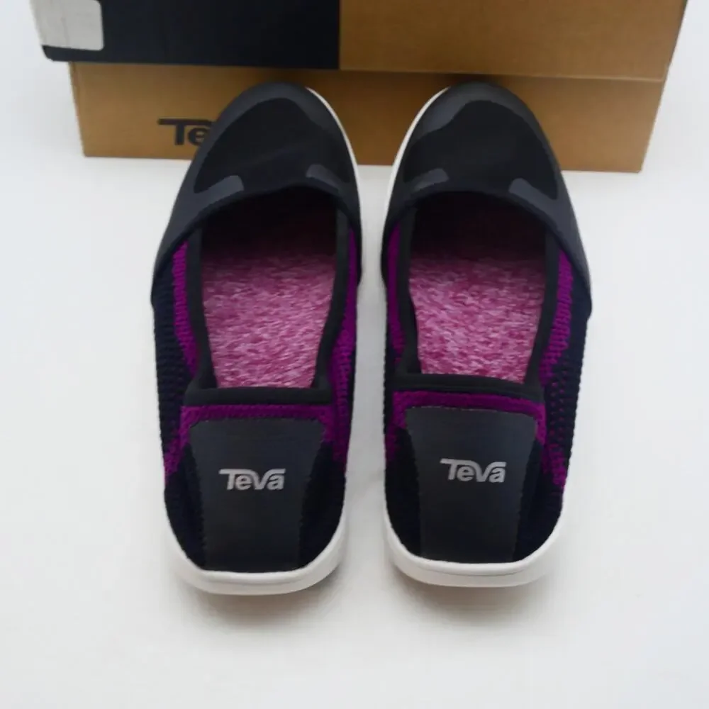 NEW Teva Women's 8 Hydro-Life Ballet Flats Slip on Shoes Black Purple